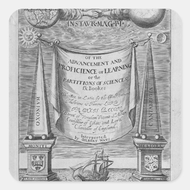 "Förderung und Befähigung zum Lernen" Quadratischer Aufkleber (Vorderseite)