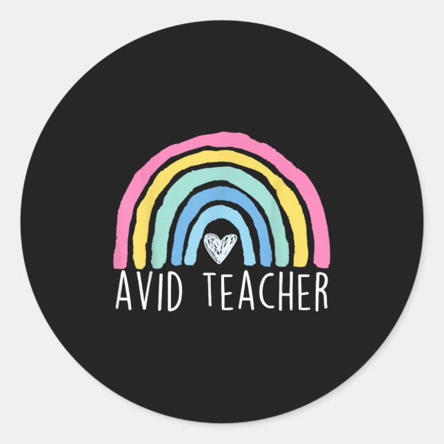 Förderung von Avid-Lehrern durch individuelle Begu Runder Aufkleber (Vorderseite)