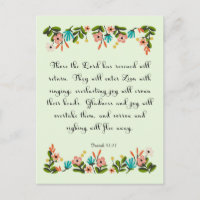 Förderung von Bibelversen Kunst - Isaiah 51:11