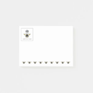 Förderung von Bienen und Kronen Post-it Klebezettel