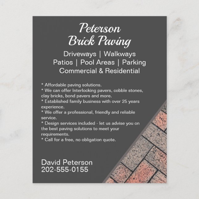 Förderung von Brick Paving Driveway Flyer (Vorne)