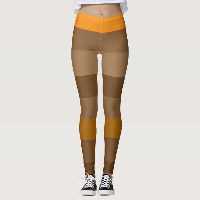 Förderung von dicken, farbigen Streifen Leggings (Vorderseite)