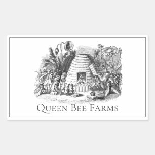 Förderung von Königin-Bienenstock-Garten Rechteckiger Aufkleber