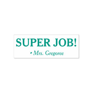 Förderung von "SUPER JOB!" Tutor Rubber Briefmarke Permastempel