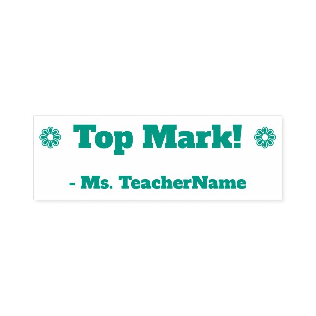 Förderung von "Top Mark!" + Name des Lehrers Permastempel (Design)