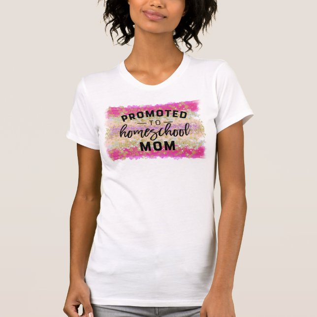Förderung zur Mama von zu Hause - Glitzer Wasserfa T-Shirt (Vorderseite)