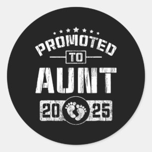 Förderung zur Tante Est. 2025 Funny bald auf Tante Runder Aufkleber