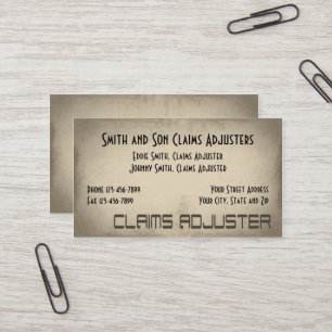 Forderungsadjuster Business Card Visitenkarte