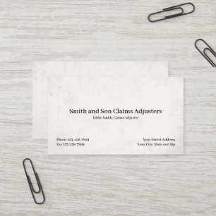 Forderungsadjuster Business Card Visitenkarte