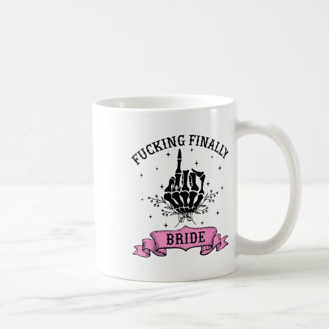 Fording schließlich Bride Skeleton Hand Halloween  Kaffeetasse (Rechts)
