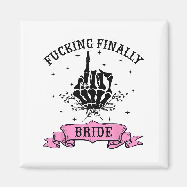 Fording schließlich Bride Skeleton Hand Halloween  Magnet (Vorne)