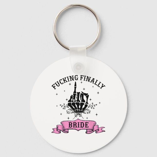 Fording schließlich Bride Skeleton Hand Halloween  Schlüsselanhänger (Vorderseite)