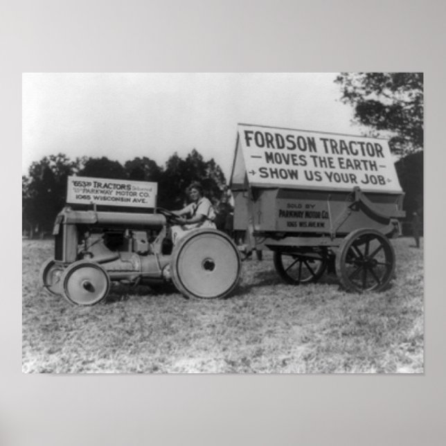Fordson Tractor Fotograf Poster (Vorne)