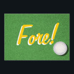 Fore - 80. Golf Geburtstagsparty Einladung<br><div class="desc">Eine lustige Golf-Geburtstagsfeier für den Golfer. "Fore!" auf der Vorderseite "Feiern Sie ein weiteres Jahr weckend auf der rechten Seite der Grünen" auf der Rückseite. Es ist gut, auf der rechten Seite des Grüns zu sein. Personalisieren Sie es, indem Sie den Namen der Ehre hinzufügen und laden Sie Ihr ganzes...</div>
