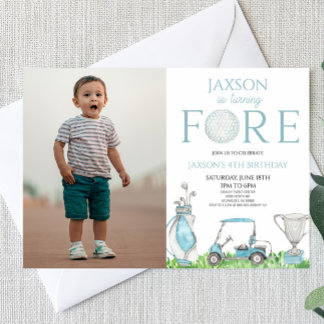 Fore Blue Golf Picture 4. Geburtstagsparty Einladung