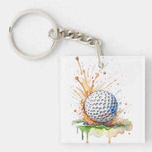 Fore-ever auf dem grünen Golfball  Schlüsselanhänger