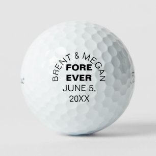 Fore Ever Custom Golf Ball Wedding Party