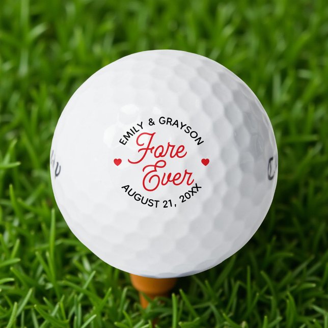 Fore Ever Personalisierte Hochzeit Golfball (Von Creator hochgeladen)