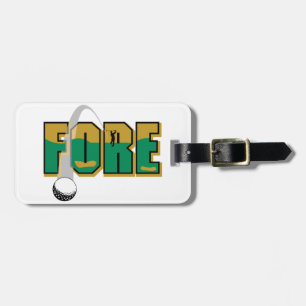 Fore Golf Ball und Spieler Gepäckanhänger