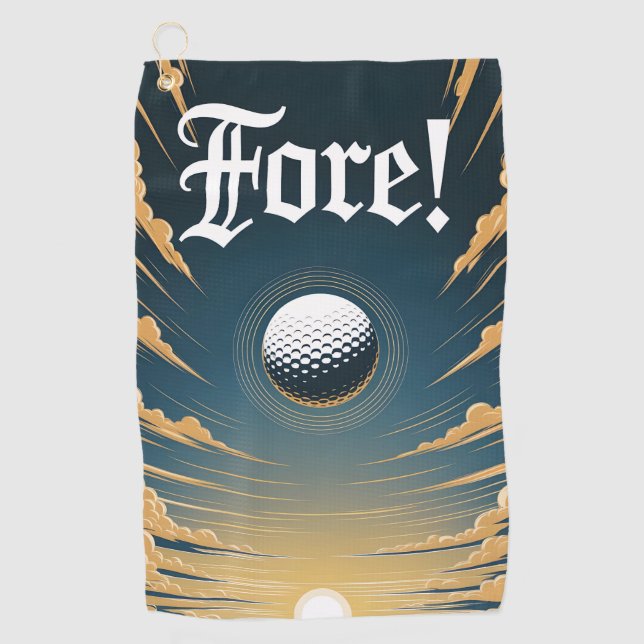 Fore Golf Handtuch (Vorderseite)