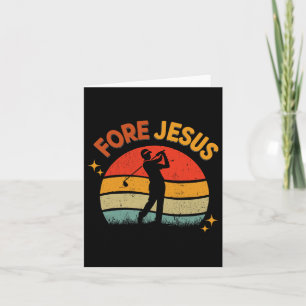 Fore Jesus Christlich Golf Retro 70er Religiöser G Karte