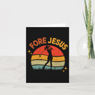 Fore Jesus Christlich Golf Retro 70er Religiöser G Karte