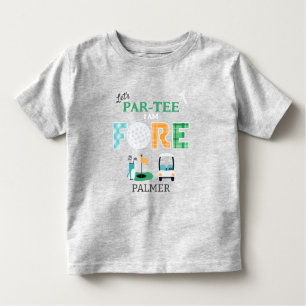 Fore, Let's Par-tee Golf 4. Geburtstag Golf Kleinkind T-shirt