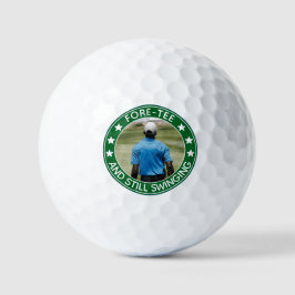 Fore-tee noch schwingt Personalisiert 40. Geburtst Golfball