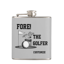 Fore the Golfer Vinyl Wrapped Flask Flachmann