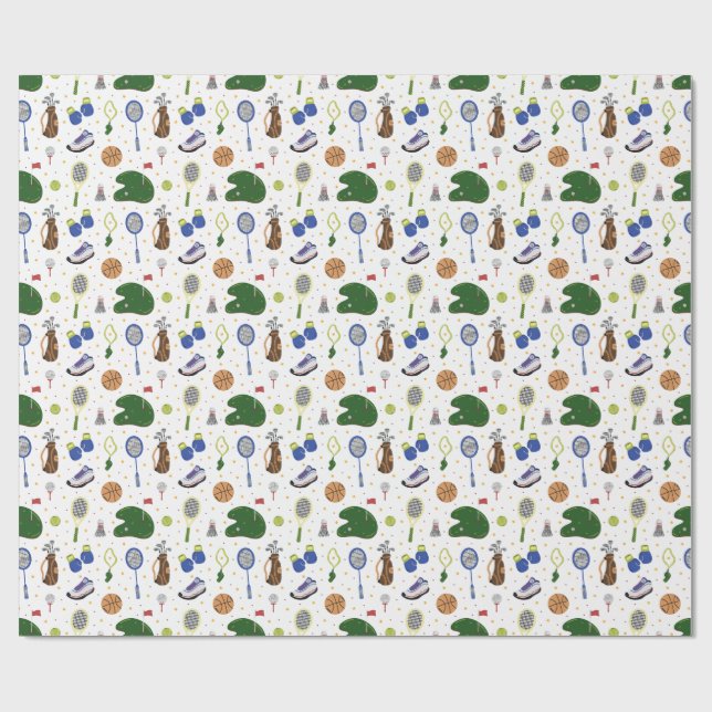 Fore the Perfect Gift – Golf Wrapping Paper Geschenkpapier (Flach)