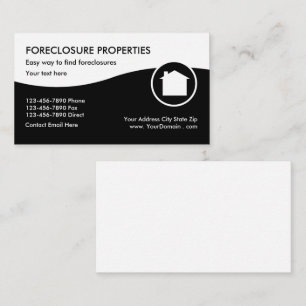 Foreclosure Realtor Visitenkarte