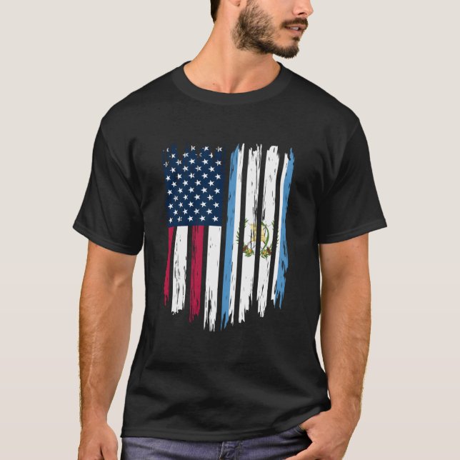 Foreigner Immigrant Usa United States Guatemala Fl T-Shirt (Vorderseite)