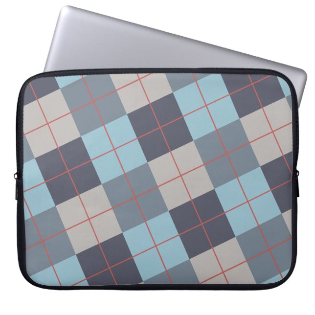 Forelle Blue Gray Baumwolle Orange Red Pattern Laptopschutzhülle (Vorderseite)