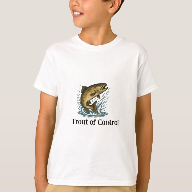 Forelle der Kontrolle Kid's T - Shirt (Vorderseite)