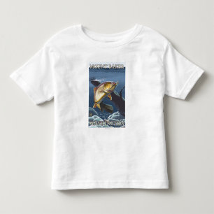 Forelle, die Querschnitt - Berg-Bäcker, WA fischt Kleinkind T-shirt