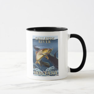 Forelle, die Querschnitt - Gallatin-fischt, Fluss, Tasse