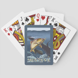 Forelle, die Querschnitt - Montana fischt Spielkarten