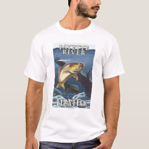Forelle, die Querschnitt - Payette fischt, Fluss, T-Shirt