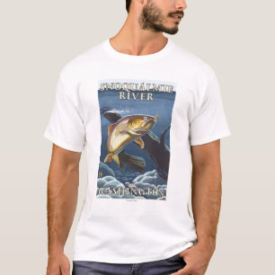 Forelle, die Querschnitt - Snoqualmie fischt, T-Shirt