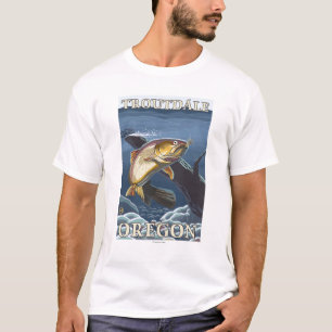 Forelle, die Querschnitt - Troutdale fischt, T-Shirt