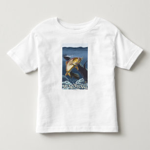 Forelle, die Querschnitt - Wyoming fischt Kleinkind T-shirt