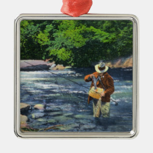 Forelle-Fischen an Catherine Nebenfluss Ornament Aus Metall
