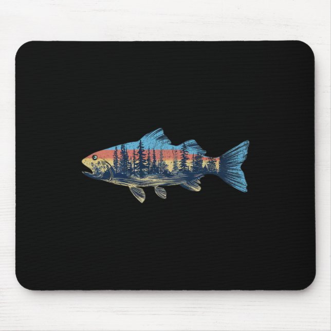 Forelle Fischen Natur Außenfischerei Fischer Wildl Mousepad (Vorne)