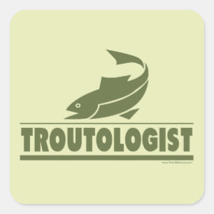 Forelle-Fischen Quadratischer Aufkleber