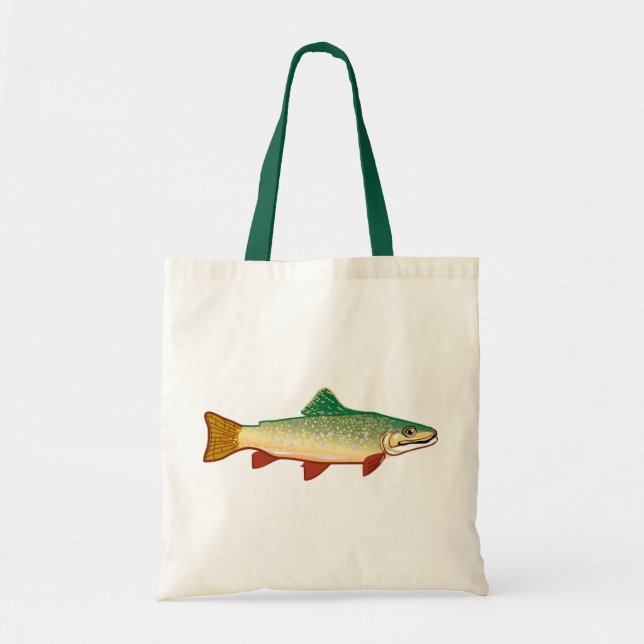 Forelle Fish Art Illustration Tragetasche (Vorne)