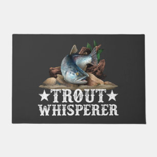 Forelle Fish Illustration Fly Fishing Art Fußmatte