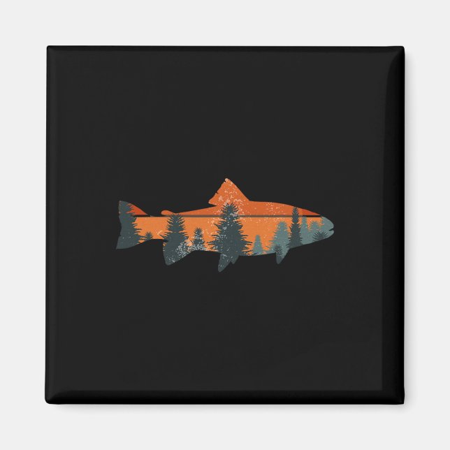 Forelle Fishing Nature Outdoor Fisherman Gift Magnet (Vorne)