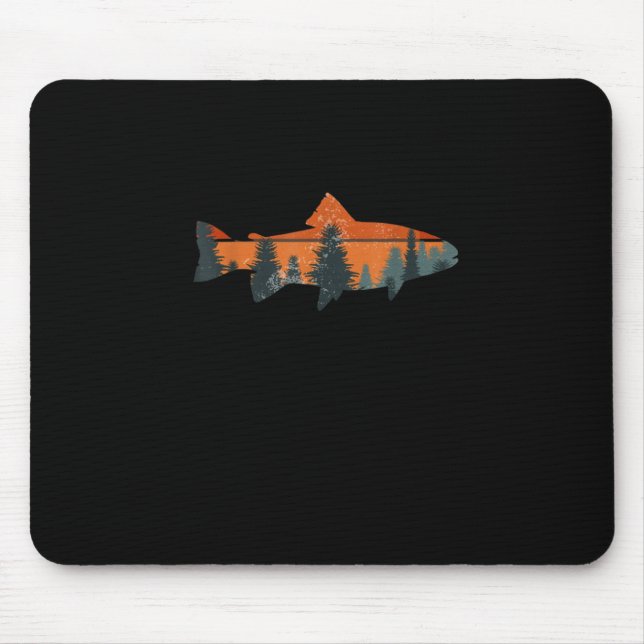 Forelle Fishing Nature Outdoor Fisherman Gift Mousepad (Vorne)