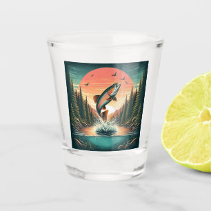 Forelle Schnapsglas