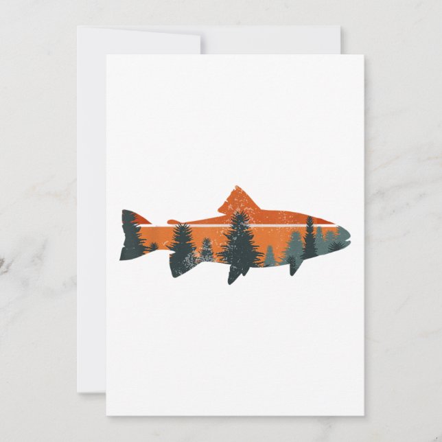 Forellen Fischen Natur Außenfischerei Fischer Einladung (Vorderseite)